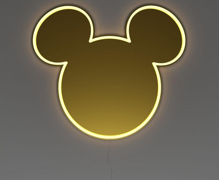 Actual product image YellowPop Mickey Mouse logo with gold mirror by