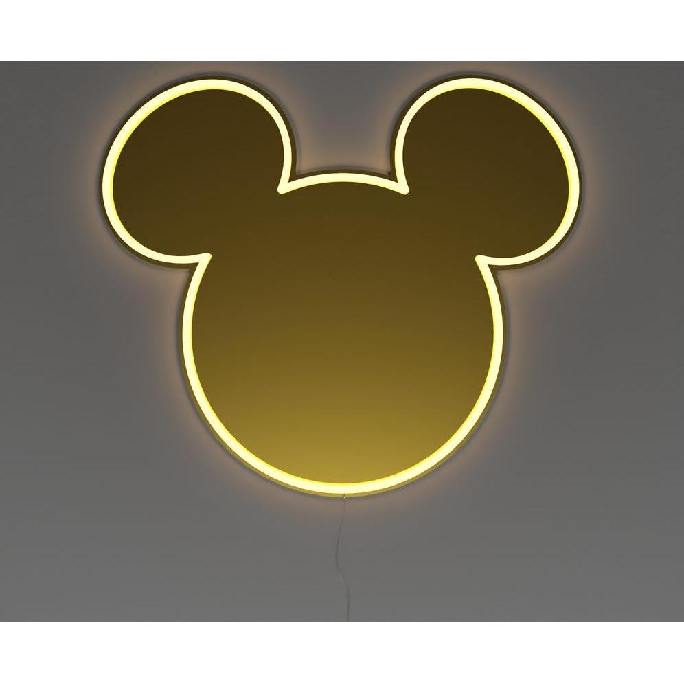 Thumbnail - YellowPop, Wandleuchte + Deckenleuchte, Mickey Maus Logo mit Goldspiegel by