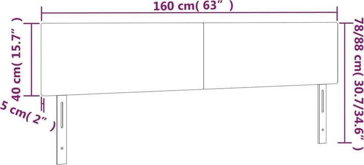 Actual product image VidaXL Templeton (160 x 5 x 88 cm)