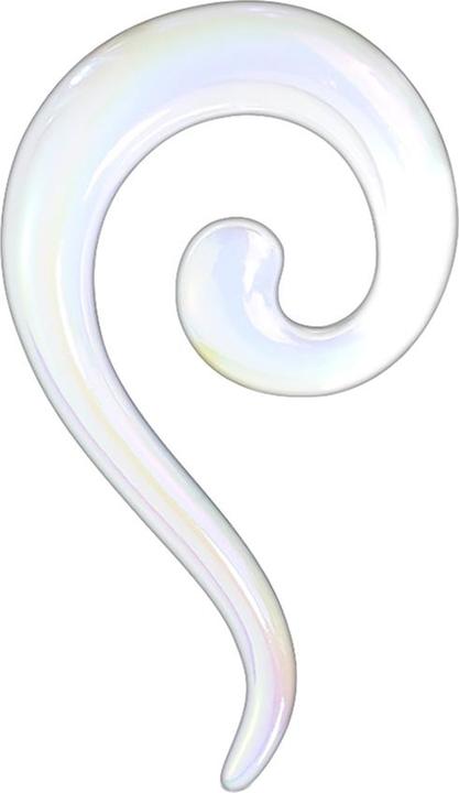 Produktbild Star Piercing Taper Dehnspirale beschichtet perlweiss (ohne Messing, Acryl)