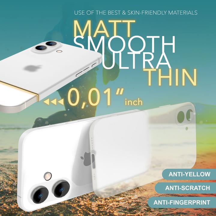 Immagine prodotto Nalia Custodia rigida estremamente sottile da 0,3 mm opaca (Apple iPhone 16 Plus)