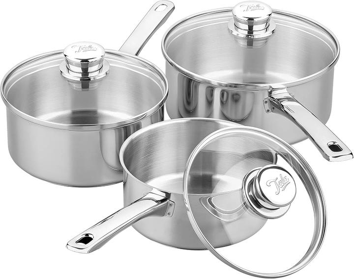Actual product image Tala Performance Cookware Set with Non-Stick Frying Pan and Lids (Frying pan, Pot, Stainless steel)