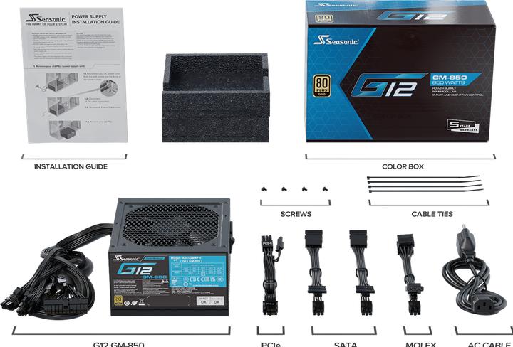 Produktbild Seasonic G12 GM (850 W)