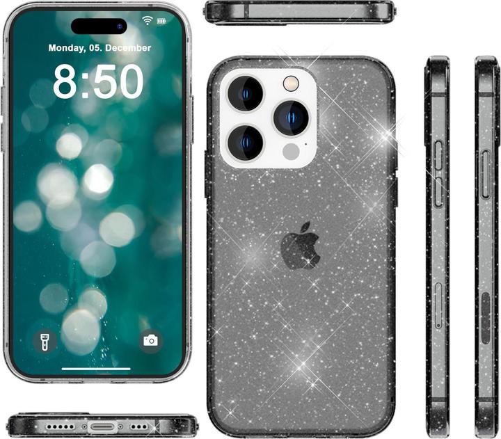 Produktbild Nalia Klare Glitzer Silikon Hülle (Apple iPhone 15 Pro)