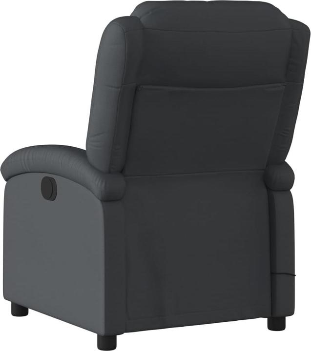 Image du produit VidaXL Fauteuil de massage noir cuir véritable,Couleur : noir,Matériaux