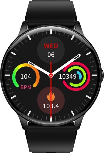 Actual product image Giewont Veltori VT160-1 Smartwatch, schwarzes Silikonarmband
