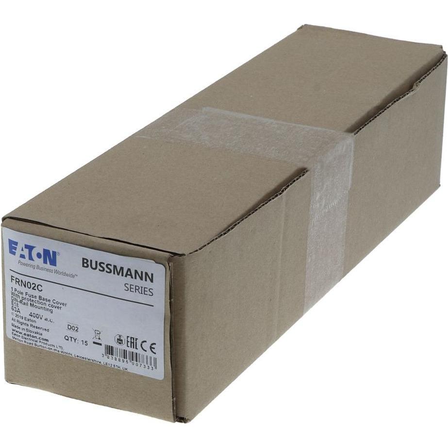 15x Eaton, Sicherung, Sicherungsunterteil, 63 A, AC 400 V, D02, 1P, IEC, DIN-Schienenmontage, geeignet für Anschlussleit...