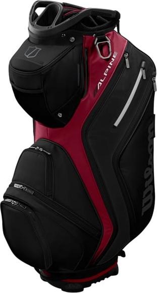 Actual product image Wilson - Alpine Cart Bag with Embroidery - Black/Red