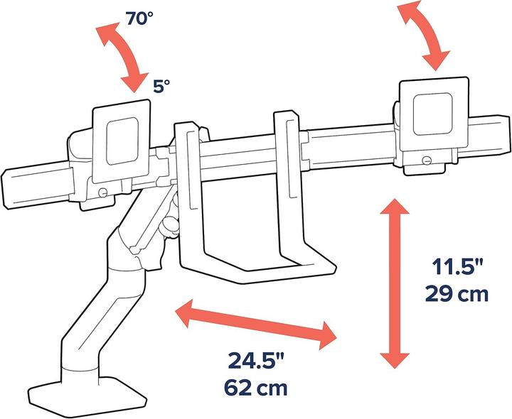Produktbild Ergotron HX Monitor Arm mit patentierter CF-Technologie (Tisch, 32", 15.88 kg)