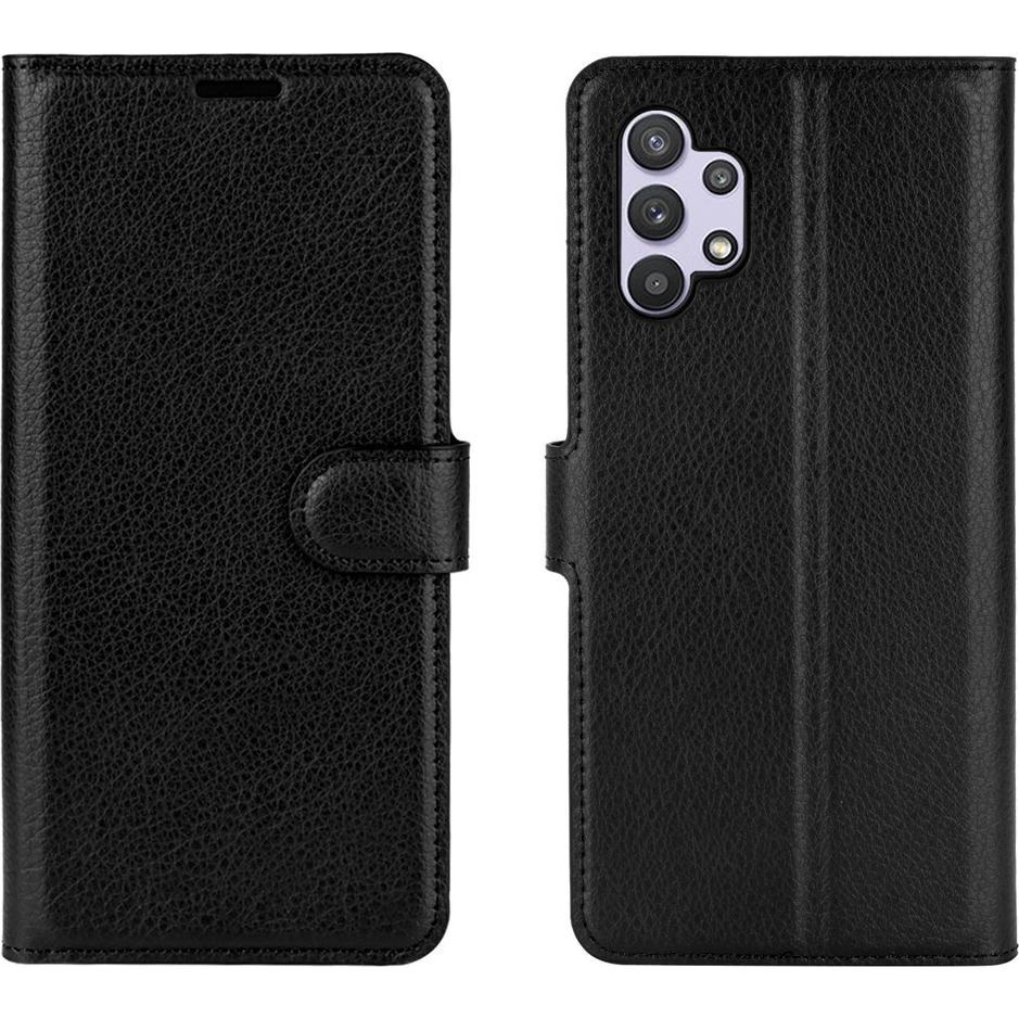 Cover-Discount Galaxy A32 5G - Leder Etui Hülle schwarz (Samsung Galaxy A32 5G), Smartphone Hülle, Schwarz