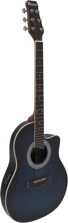 Dimavery RB-300 Roundback (Halbakustik Gitarre, Walnuss, Fichte, Ahorn)