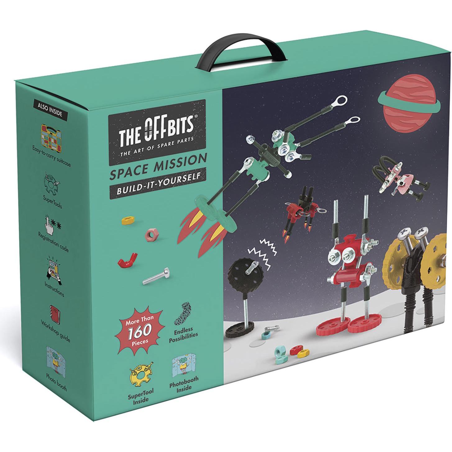 The Off Bits Space mission, suitcase pack more than 150 parts