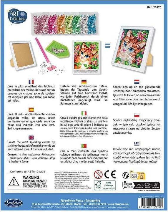 Image du produit Sentosphere Image en strass chat