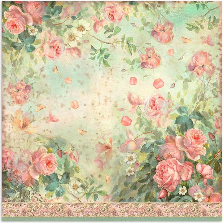 Produktbild Stamperia Stoffpaket "Rose Parfum", 4er-Set, 4 Designs à 30x30 cm (4x)