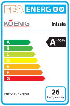 Energy Label Koenig Inissia Grey (NESPRESSO Original)
