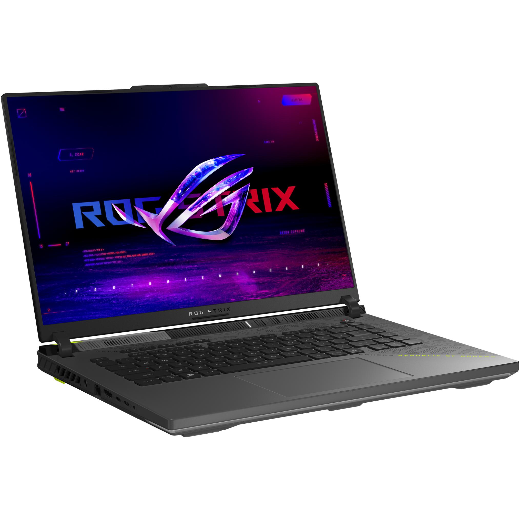 ASUS ROG Strix 16 RTX 5070 Ti (16", 1000 GB, 32 GB, DE, AMD Ryzen 9 9955HX), Notebook, Grün
