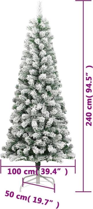 Produktbild vidaXL künstlicher klappbarer Weihnachtsbaum (240 cm)