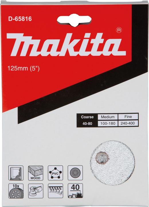 Produktbild Makita Schleifpapier Kl. 125mm K40 (10) (40)