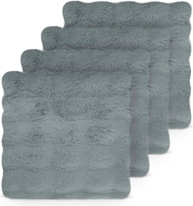 Aspero 4er Set Kissenbezüge aus Fellimität 45x45 cm Milan - 9862 (45 x 45 cm)