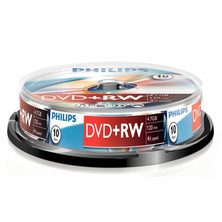 Produktbild Philips 1x10 DVD+RW 4,7GB 4x SP (10 x)