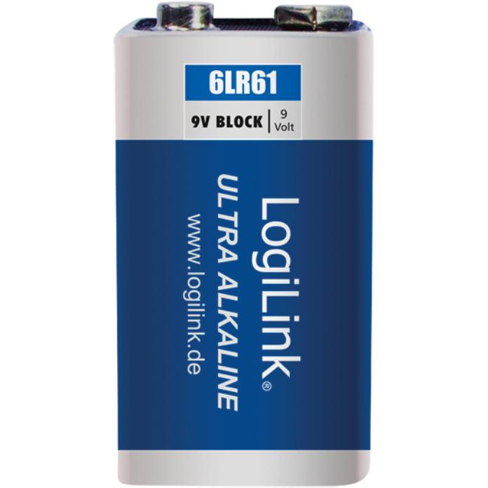 LogiLink Ultra Power (1 Stk., 9V Block, 480 mAh), Batterien + Akkus