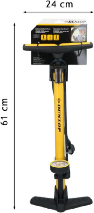 Actual product image Dunlop Bicycle floor pump 3as