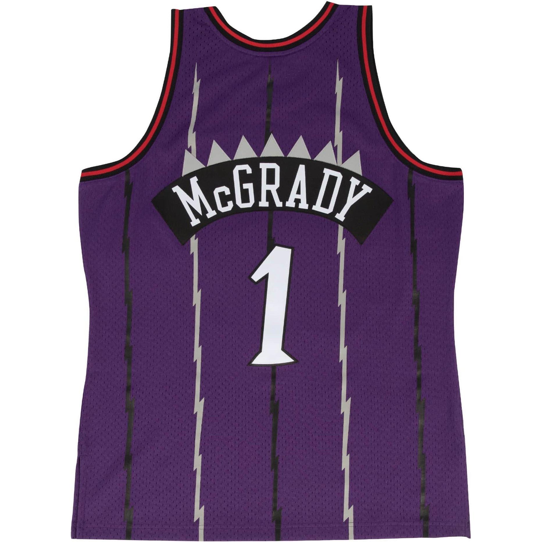 Thumbnail - Mitchell & Ness, Herren, Sportshirt, Swingman Mesh Jersey Toronto Raptors 98-99 Tracy Mcgrady XL (XL), Violett, XL