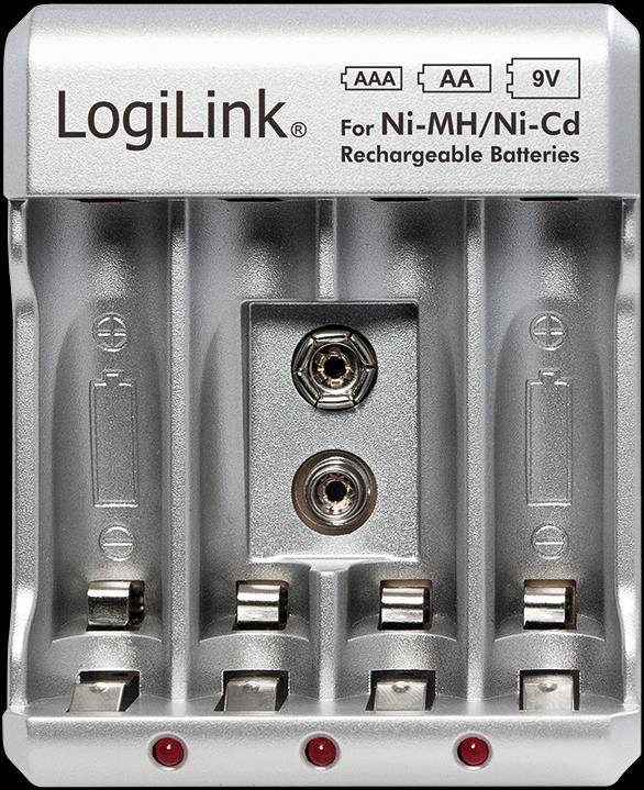LogiLink Caricabatterie (1 pz., 9V Block, AAA, AA, Caricabatterie senza batteria)