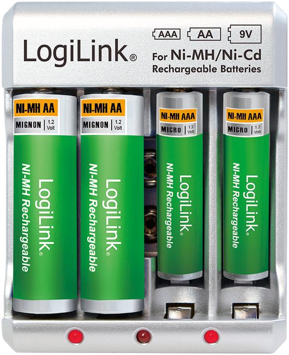 Immagine prodotto LogiLink Caricabatterie (1 pz., 9V Block, AAA, AA, Caricabatterie senza batteria)
