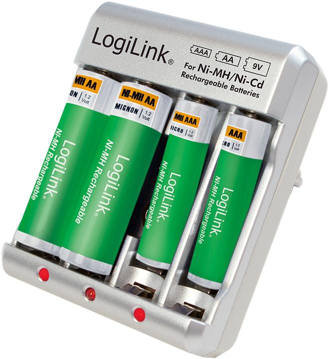 Immagine prodotto LogiLink Caricabatterie (1 pz., 9V Block, AAA, AA, Caricabatterie senza batteria)