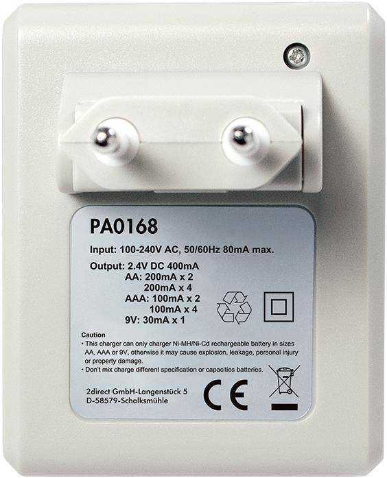 Immagine prodotto LogiLink Caricabatterie (1 pz., 9V Block, AAA, AA, Caricabatterie senza batteria)