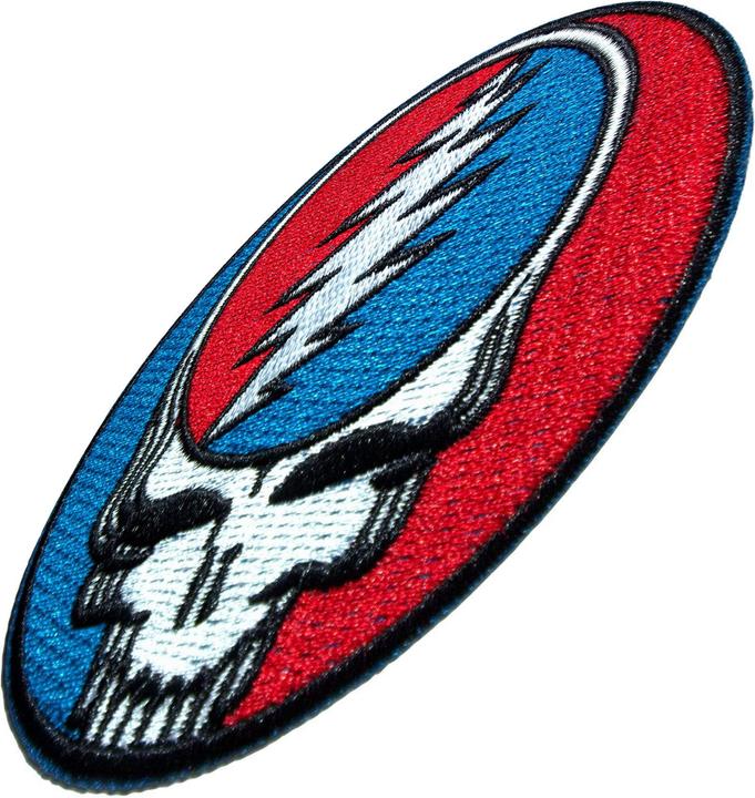 Actual product image Grateful Dead Steal Your Face Classic Woven Iron On Patch