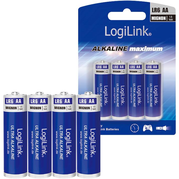 Thumbnail - LogiLink Ultra Power (4 Stk., AA, 1700 mAh), Batterien + Akkus