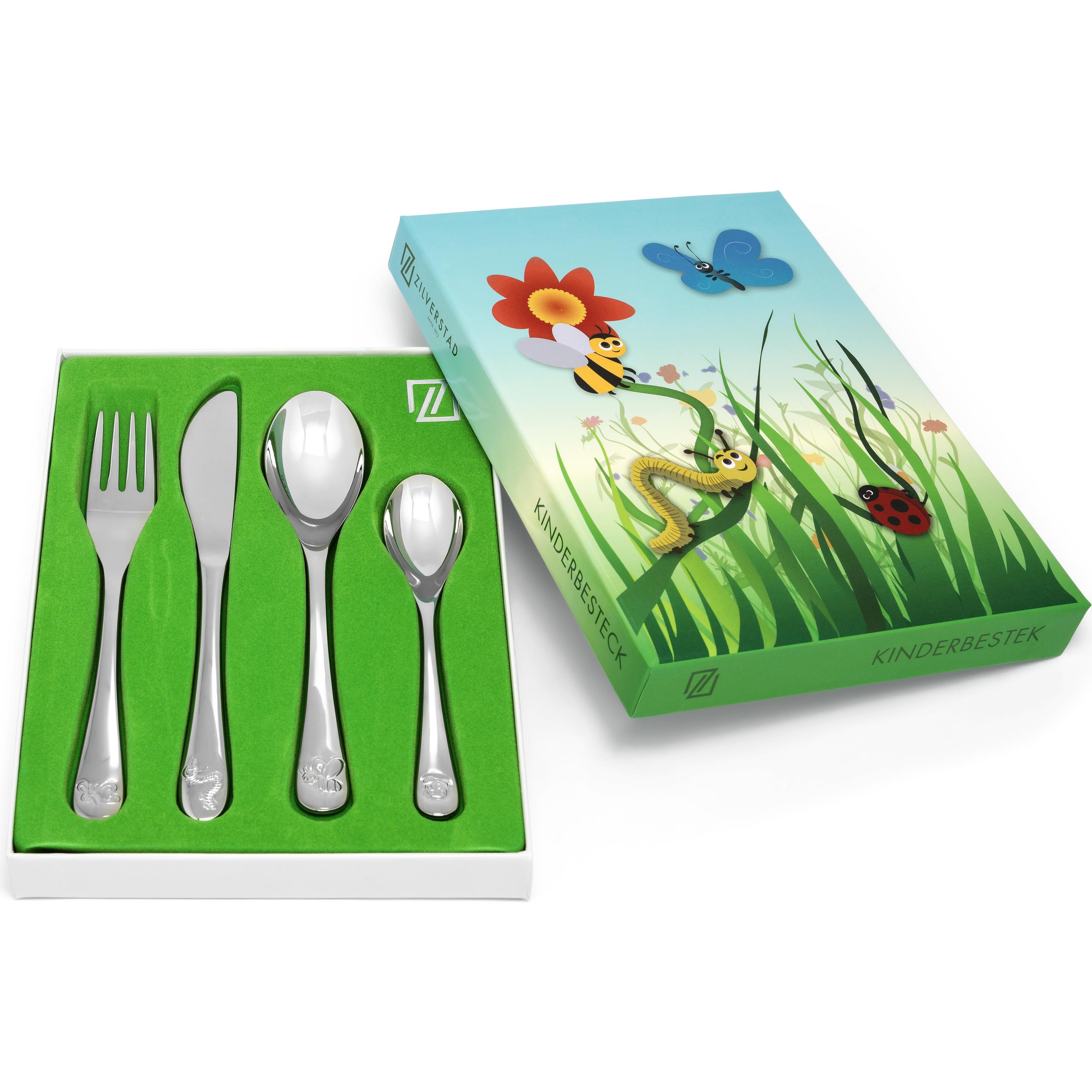 Thumbnail - Zilverstad, Kindergeschirr + Kinderbesteck, Insekten