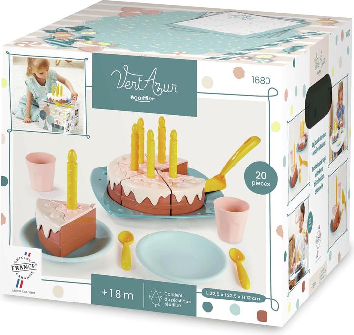 Immagine prodotto Ecoiffier Set da gioco per torte di compleanno Play Food, 20 pezzi.