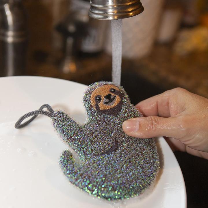 Actual product image Kikkerland Cleaning sponge sloth 3 pieces (3 pcs.)