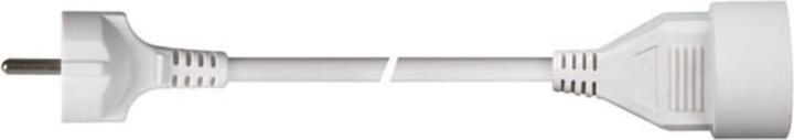 Produktbild Velleman VERLÄNGERUNGSKABEL - 5 m - WEIss - 3G1.5 - STECKER-TYP E (FRANZÖSISCHES SYSTEM) (5 m, CEE 7/5)