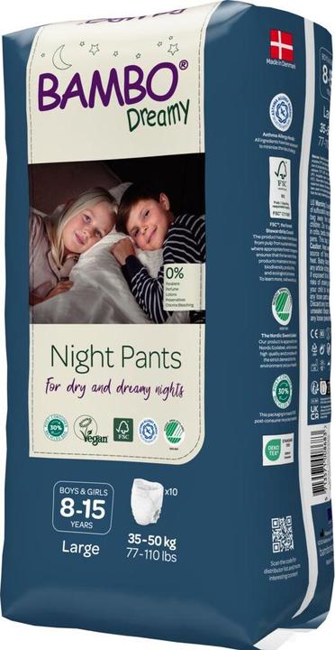 Actual product image Bambo Night Pants (Size L, Monthly box, 10 Piece)
