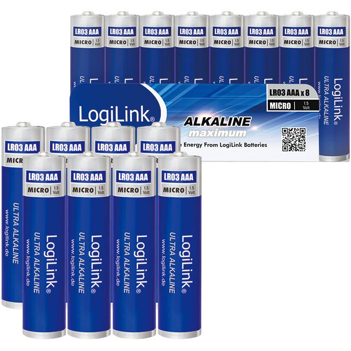 Thumbnail - LogiLink Ultra Power (8 Stk., AAA, 650 mAh), Batterien + Akkus