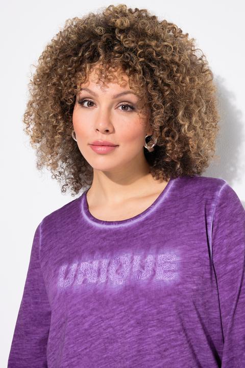 Produktbild Ulla Popken Shirt, Statementstickerei, Classic, Rundhals, 3/4-Arm (46, 48)