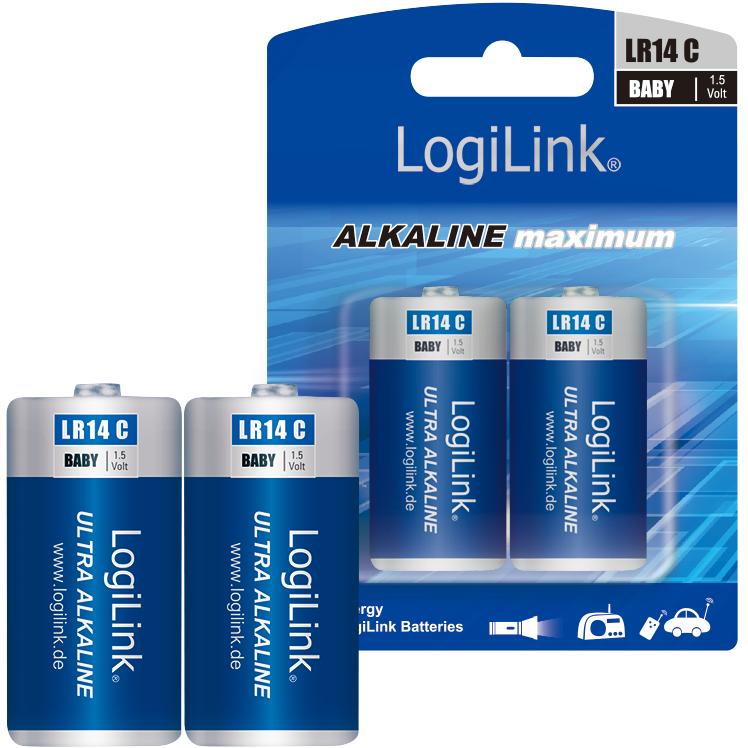 Thumbnail - LogiLink Ultra Power (2 Stk., C, 4800 mAh), Batterien + Akkus
