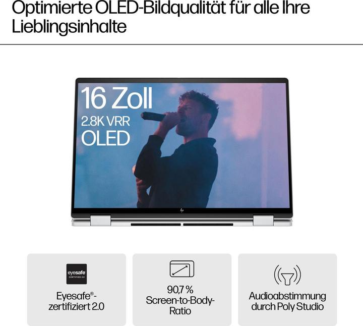 Produktbild HP Envy x360 16-ad0654ng (15.98", 512 GB, 16 GB, DE, AMD Ryzen 5 8640HS)