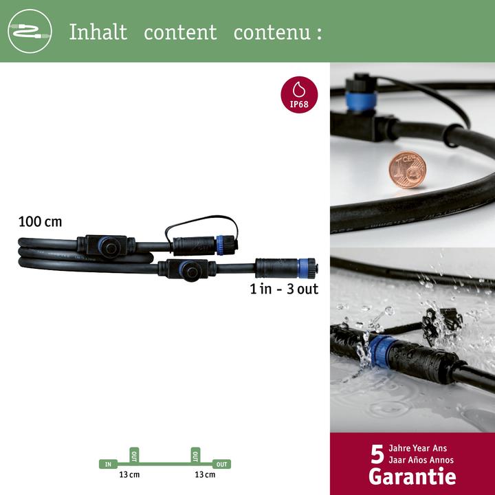 Produktbild Paulmann Outdoor Plug & Shine Kabel 1 in-3 out