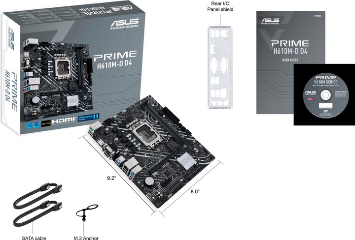 Image du produit ASUS PRIME H610M-D D4 (LGA 1700, Intel H610, mATX)