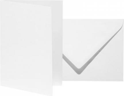 Artoz 10 biglietti pieghevoli con buste Mosaico DIN B6 bianco (B6, 10 x)