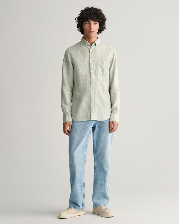 Produktbild GANT gestreiftes hemd reg linen (XL)