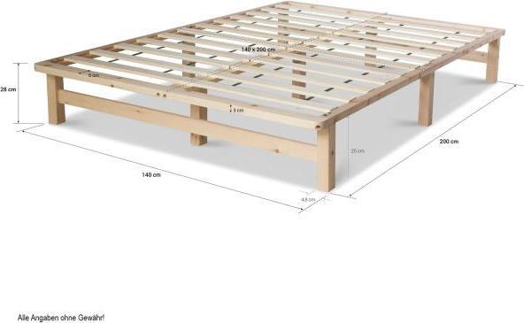 Image du produit Homestyle4u Lit palette (140 x 200)