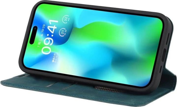 Actual product image Cover-Discount iPhone 15 Pro - MagSafe Flip Case RFID blue (Apple iPhone 15 Pro)