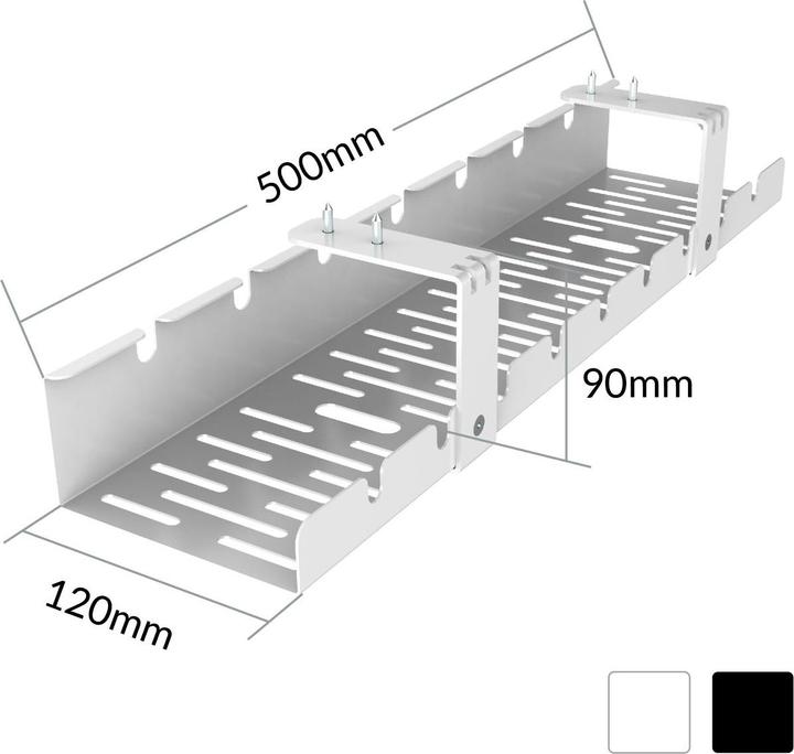 Produktbild Activejet Kabelorganisation für den Schreibtisch CMP502 Schwarz (12 cm)