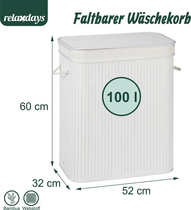 Produktbild Relaxdays Wäschekorb (100 l)